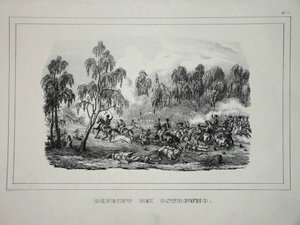 Taistelu venäläisten joukkojen ja ranskalaisen ratsuväen välillä Ostrovnon lähellä 25.-26.7.1812 tekijältä Unbekannt