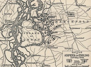 Aspernin tai Esslingin taistelu, 22. toukokuuta 1809, 1896 tekijältä Unbekannt