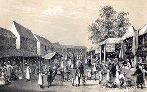 Cabulin basaari hedelmäkaudella 1847 tekijältä Unbekannt