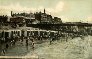 Beach Showing Pier & Metropole, Brighton, 1800-luvun loppu - 1900-luvun alku. tekijältä Unbekannt