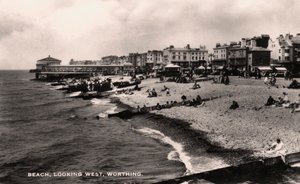 Ranta, katsoen länteen, Worthing, Sussex, 1935 tekijältä Unbekannt