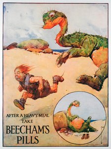 Beecham Pills -mainos, 1914 tekijältä Unbekannt