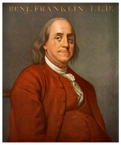 Benjamin Franklin, yhdysvaltalainen tiedemies ja poliitikko, 1782 1956 tekijältä Unbekannt