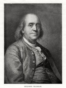 Benjamin Franklin, amerikkalainen valtiomies, kirjailija ja tiedemies, 1900-luku tekijältä Unbekannt