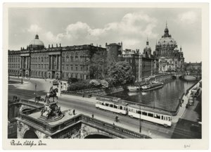 Berliini, kaupungin palatsi Kurfürstenbrückellä ja katedraalilla / valokuvapostikortti noin 1937/38 tekijältä Unbekannt