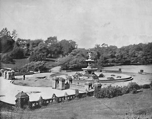 Bethesda Fountain, Central Park, New York, 1897. tekijältä Unbekannt