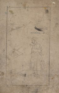 Bhagat Sen palvoo Vishnupadaa, 1700-luvun puoliväli. tekijältä Unbekannt