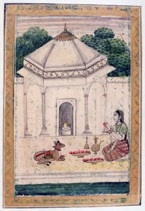 Bhairavi Ragini, Ragamala-albumi, Rajasthanin koulu, 1800-luku tekijältä Unbekannt