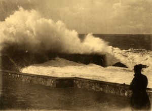 Biarritz - Aaltoilmiö Rocher de la Viergen padolla, vuodelta 1930. tekijältä Unbekannt
