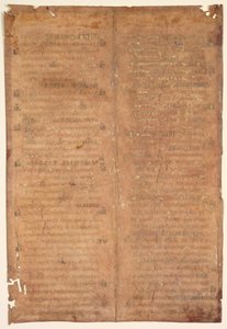 Bifolium leikattu pois Carolingian Gradual verso, n. 830-860. tekijältä Unbekannt