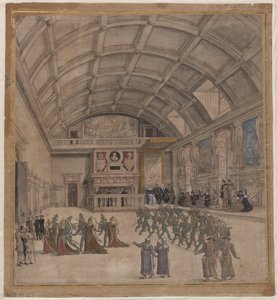 Binchen palatsi juhlien aikana elokuussa 1549, 1549. tekijältä Unbekannt