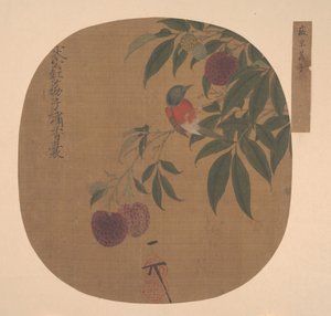 Bird on a Lychee Branch.  tekijältä Unbekannt