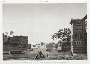 Birket-al-Fyl, Kairo, Egypti, tulvan aikana, n. 1798 tekijältä Unbekannt