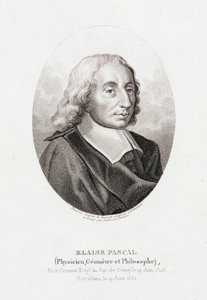 Blaise Pascal, ranskalainen matemaatikko, fyysikko ja teologi, n. 1660 tekijältä Unbekannt