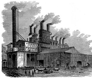 Masuunit Phoenix Iron and Bridge Worksissa, Phoenixville, Pennsylvania, USA, 1873 tekijältä Unbekannt