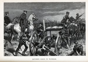 Blüchers Marsh Waterlooon, 1882 tekijältä Unbekannt