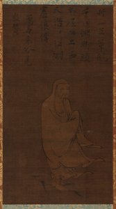 Bodhidharma Yangzin ylittäminen kaislalla, 1400-luku. tekijältä Unbekannt