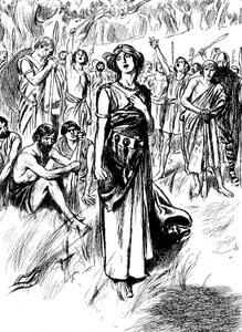 Boudicca Boadicea 100-luvun brittiläinen Icenien kuningatar, kokoamassa joukkojaan, 1900 tekijältä Unbekannt
