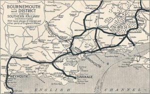Bournemouth ja District, näyttävät eteläisen rautatieyhteyden, 1929 tekijältä Unbekannt