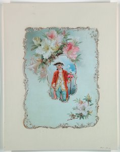 Poika pitelee ruusukimppua, 1880–1910 tekijältä Unbekannt