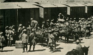 Brittiläiset ja intialaiset sotilaat Bombayssa, Intiassa, ensimmäinen maailmansota, 1914, c1920. tekijältä Unbekannt