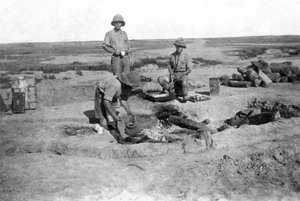 Brittiarmeijan C-yhtiön ruoanlaitto, Mesopotamia, ensimmäinen maailmansota, 1918 tekijältä Unbekannt