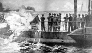 Brittisukellusvene E-13 Itämerellä auttamaan venäläisiä, ensimmäinen maailmansota, 1915 tekijältä Unbekannt
