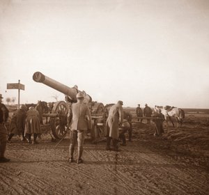 Hajonnut raskas tykistö, Somme, Pohjois-Ranska, c1914-c1918 tekijältä Unbekannt