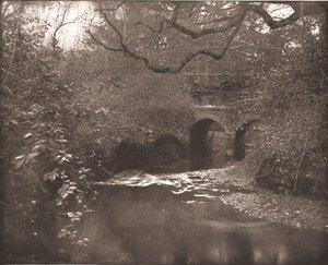 Brook ja silta New Forestissa, Hampshiressa, 1894. tekijältä Unbekannt