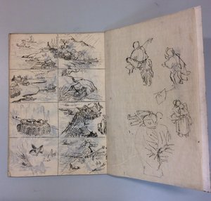 Sivellin- ja mustepiirrokset elämän ja maalausten jälkeen, 1895. tekijältä Unbekannt