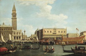 Bucintoro an der Mole Venedig am Auferstehungstagissa tekijältä Unbekannt