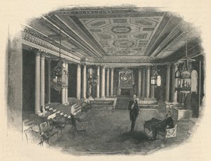 Buckinghamin palatsi: Marble Hall, 1886 tekijältä Unbekannt