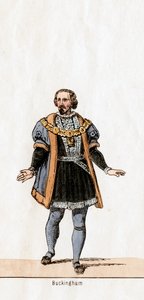 Buckingham, pukusuunnittelu Shakespearen näytelmään, Henry VIII, 1800-luku tekijältä Unbekannt