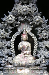 Buddha kultaisessa temppelissä, Patan, Nepal tekijältä Unbekannt