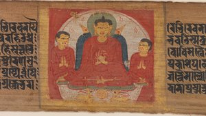 Buddha kädet kohotettuina Dharmacakra Mudrassa..., n. 1090. tekijältä Unbekannt