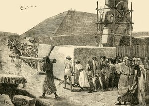 Pyramidin rakentaminen, 1890. tekijältä Unbekannt