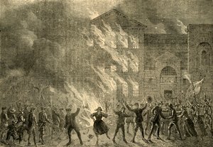 Newgaten palaminen, 1780, c1872. tekijältä Unbekannt