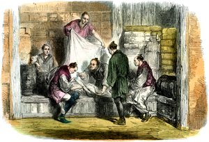 Kamletien ostaminen kaupasta, Yokohama, Japani, 1865 tekijältä Unbekannt