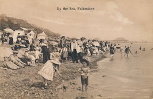 Meren rannalla, Folkestone, 1800-luvun loppu - 1900-luvun alku tekijältä Unbekannt