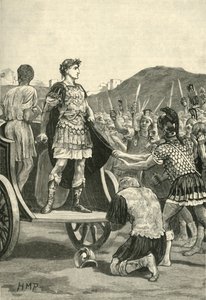 Caesar puhuttelee Malcontent Legiionsa Campus Martiusissa, 1890. tekijältä Unbekannt