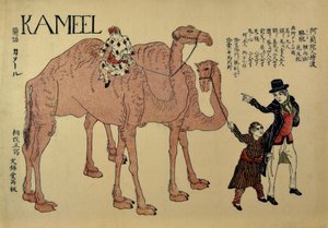 Kamelit hollantilaisten ohjaajien kanssa, n. 1821. tekijältä Unbekannt