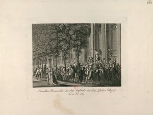 Camille Desmoulins Palais Royal Gardensissa, n. 1797-1800. tekijältä Unbekannt