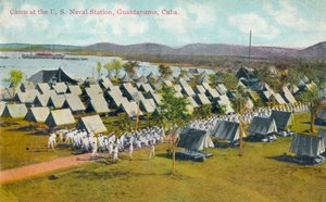 Leiri Yhdysvaltain laivastoasemalla, Guatanamo, Kuuba, vuodelta 1911 tekijältä Unbekannt