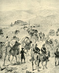 Kenraali Robertsin leiri Thalissa Kuram-joen varrella, 1901. tekijältä Unbekannt