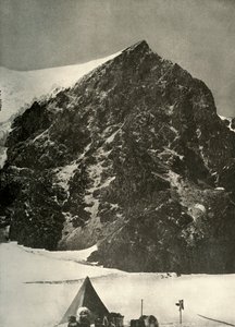 Leiri 17. joulukuuta Ferrarin jäätiköllä Sentinel Rockin alla, 1908, 1909 tekijältä Unbekannt