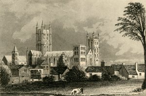 Canterburyn katedraali, Kent, 1845. tekijältä Unbekannt