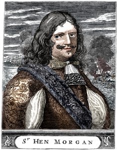 Kapteeni Morgan, 1600-luvun mökkiläinen, vuodelta 1880. tekijältä Unbekannt