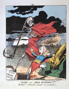 Karikatyyri Adolphe Thiersia vastaan, 1871 tekijältä Unbekannt