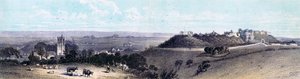 Carisbrooken linna ja kylä, Isle of Wight, 1800-luku tekijältä Unbekannt