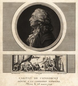 Caritat de Condorcet (1743-1794), ranskalainen filosofi ja matemaatikko tekijältä Unbekannt